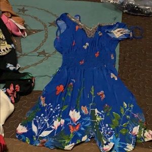 Blue flower romper